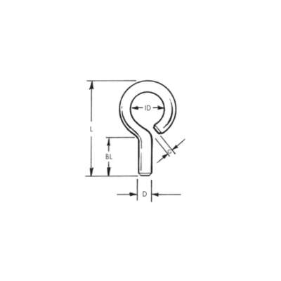 No Thread Eye Bolt Weld Studs